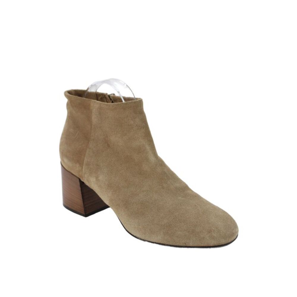 Alberto Fermani Womens Side Zip Block Heel Suede Ankle Booties Brown Size 38.5